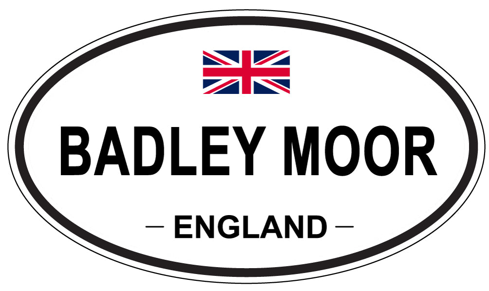 BADLEY MOOR, ENGLAND - Oval Sticker