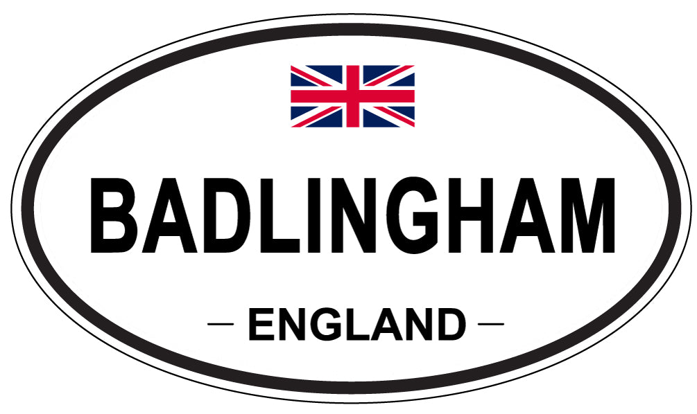 BADLINGHAM, ENGLAND - Oval Sticker