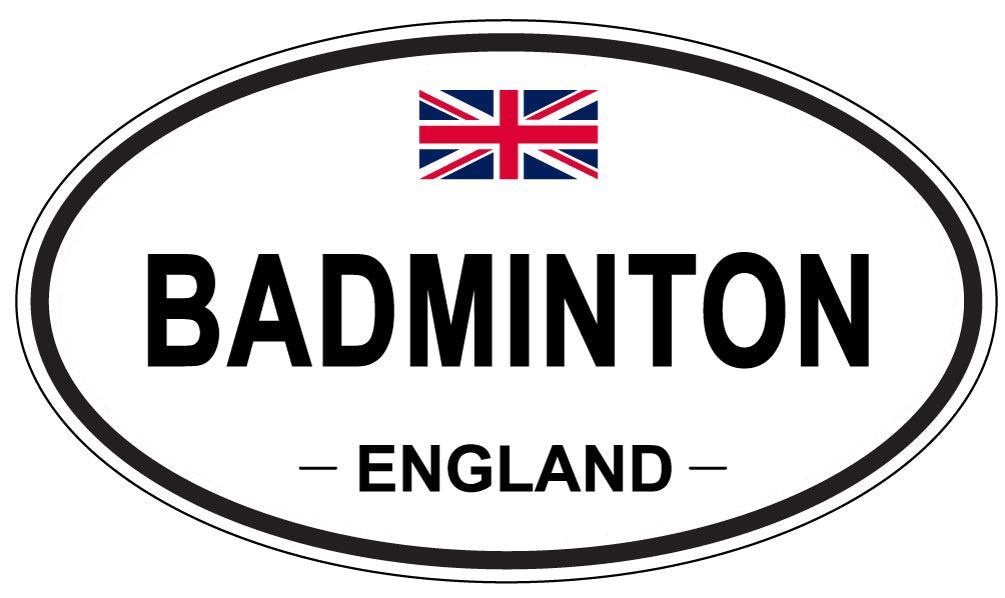 BADMINTON, ENGLAND - Oval Sticker