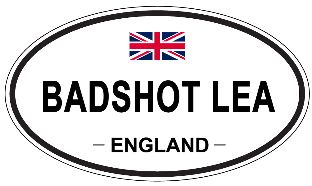BADSHOT LEA, ENGLAND - Oval Sticker