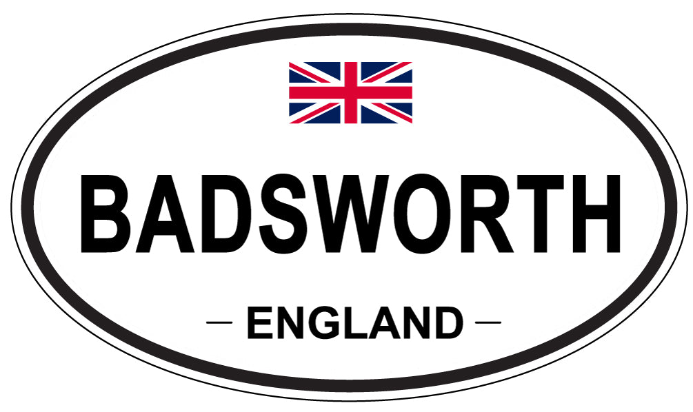 BADSWORTH, ENGLAND - Oval Sticker