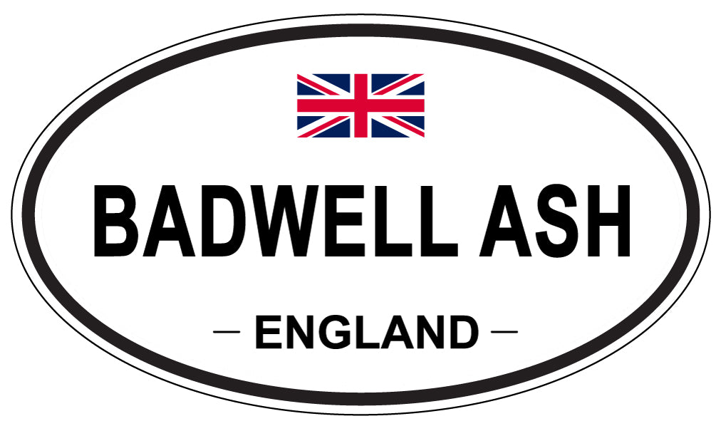 BADWELL ASH, ENGLAND - Oval Sticker