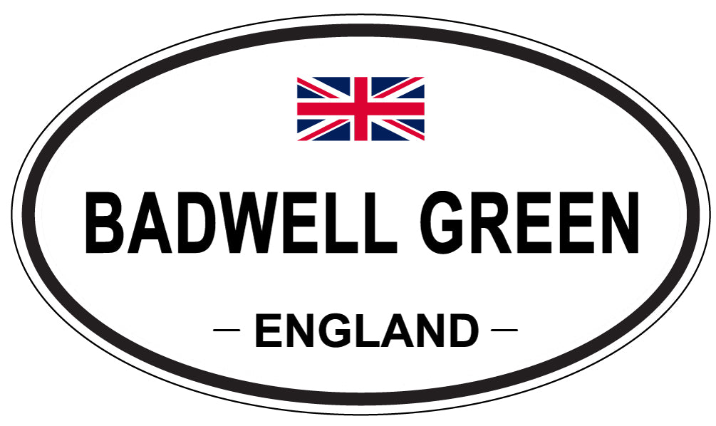 BADWELL GREEN, ENGLAND - Oval Sticker