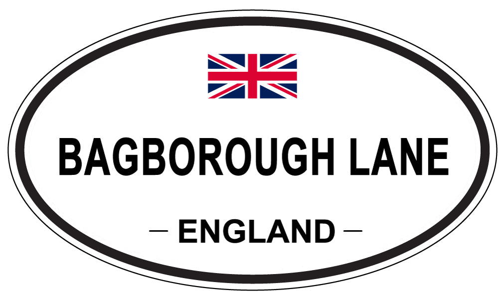 BAGBOROUGH LANE, ENGLAND - Oval Sticker