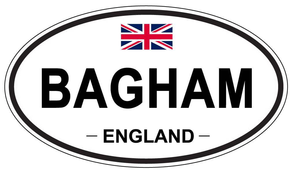 BAGHAM, ENGLAND - Oval Sticker