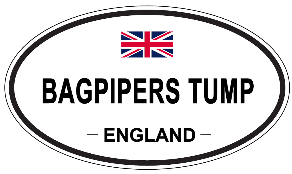 BAGPIPERS TUMP, ENGLAND - Oval Sticker