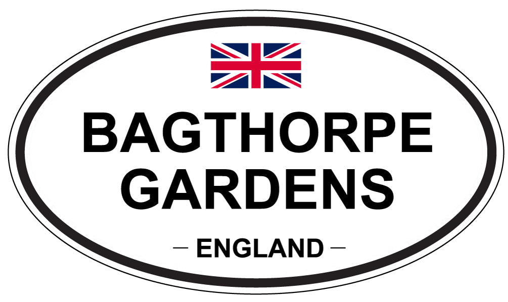BAGTHORPE GARDENS, ENGLAND - Oval Sticker