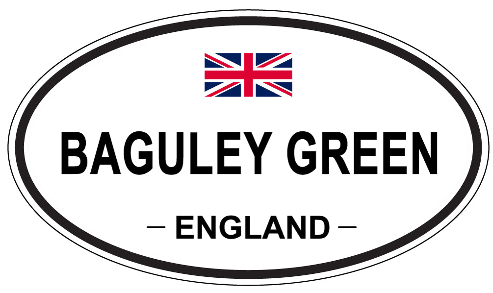 BAGULEY GREEN, ENGLAND - Oval Sticker