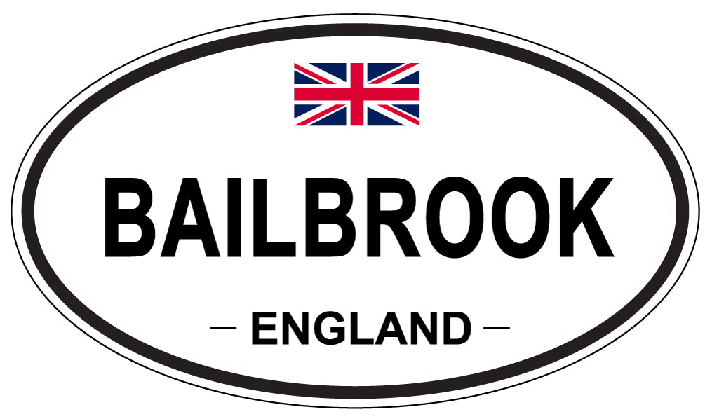 BAILBROOK, ENGLAND - Oval Sticker