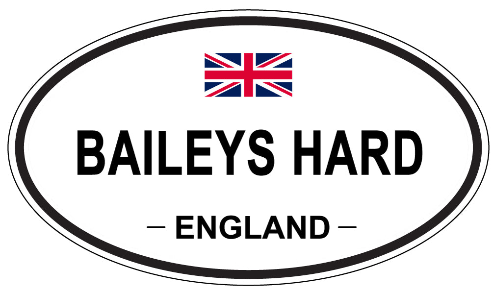 BAILEYS HARD, ENGLAND - Oval Sticker