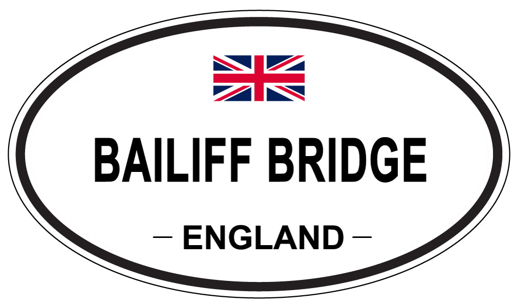 BAILIFF BRIDGE, ENGLAND - Oval Sticker