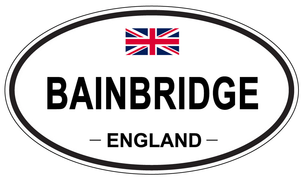 BAINBRIDGE, ENGLAND - Oval Sticker