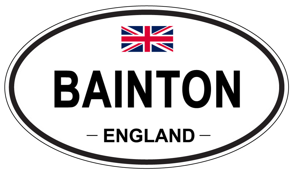 BAINTON, ENGLAND - Oval Sticker