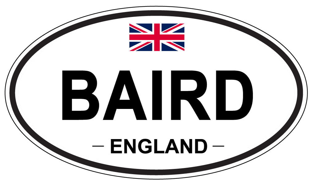 BAIRD, ENGLAND - Oval Sticker