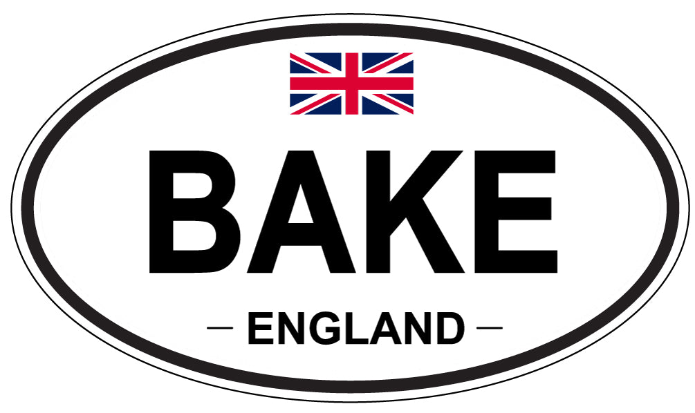 BAKE, ENGLAND - Oval Sticker