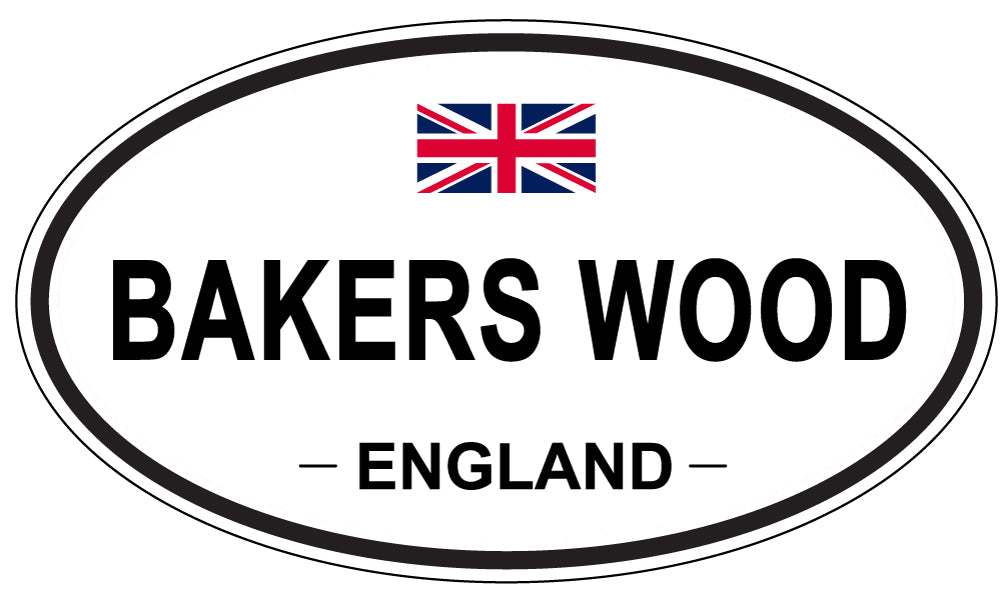 BAKERS WOOD, ENGLAND - Oval Sticker