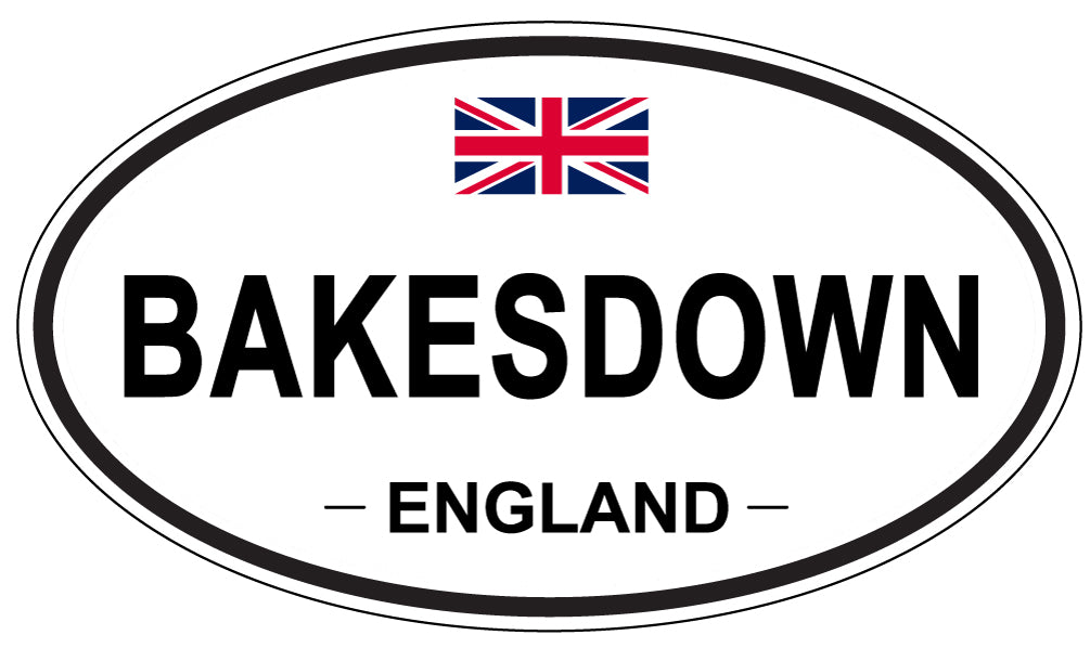 BAKESDOWN, ENGLAND - Oval Sticker
