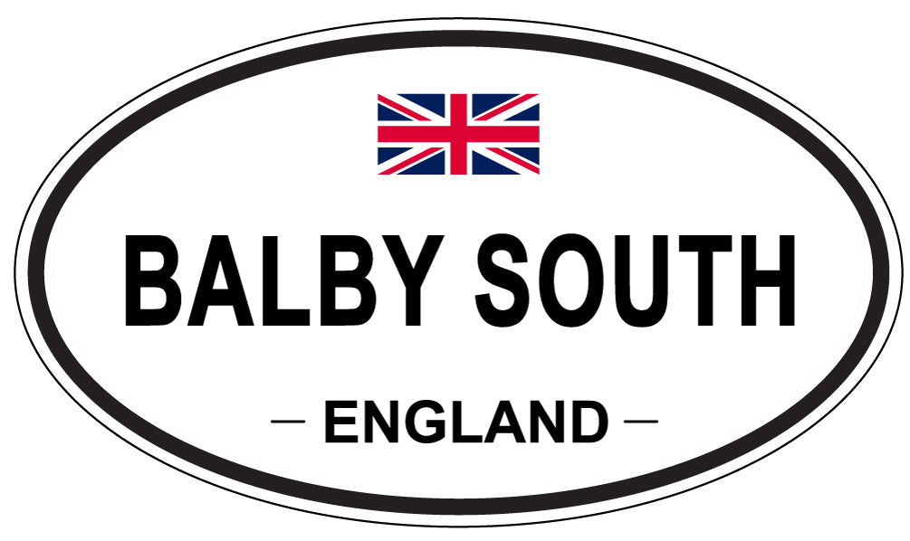 BALBY SOUTH, ENGLAND - Oval Sticker