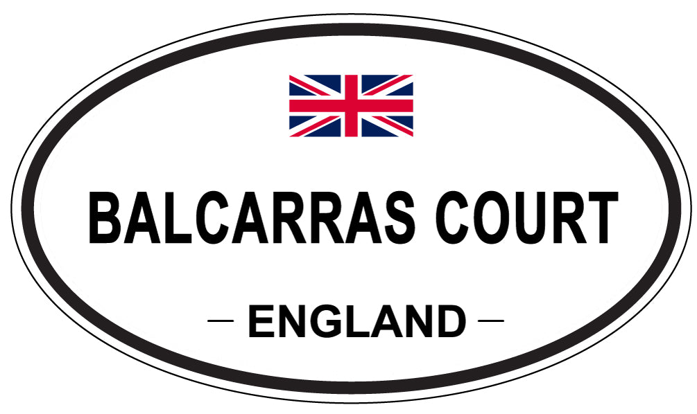 BALCARRAS COURT, ENGLAND - Oval Sticker
