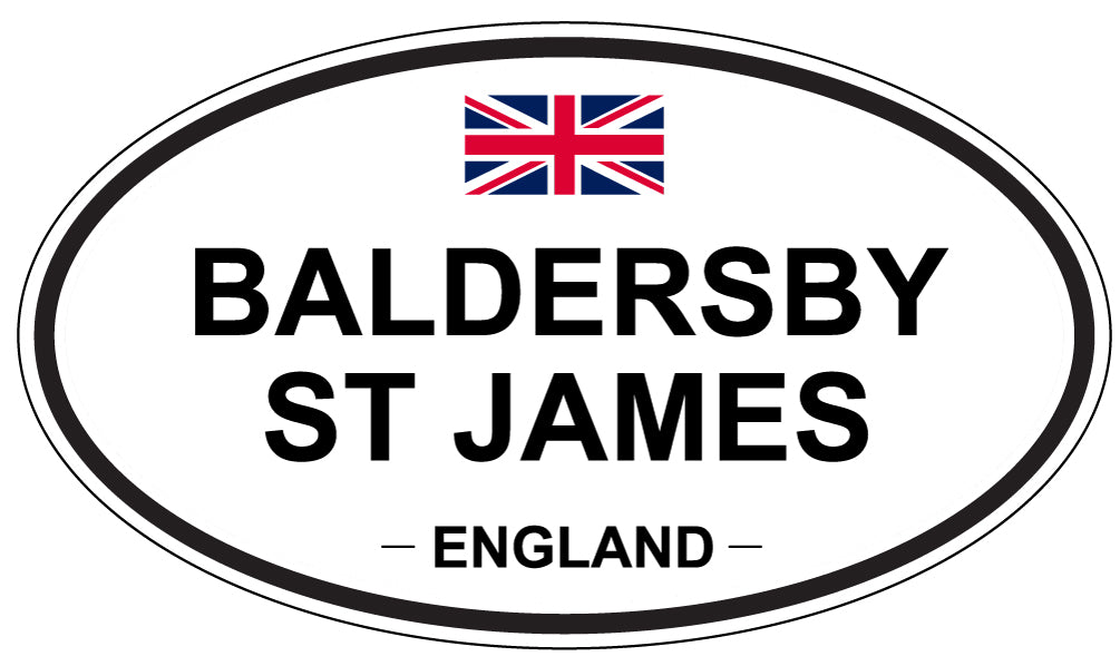 BALDERSBY ST JAMES, ENGLAND - Oval Sticker