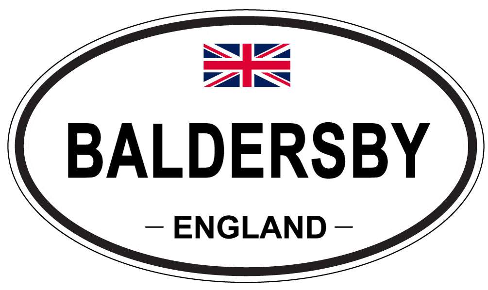 BALDERSBY, ENGLAND - Oval Sticker