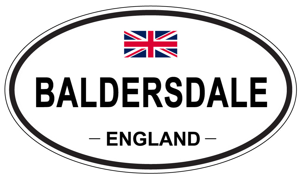 BALDERSDALE, ENGLAND - Oval Sticker