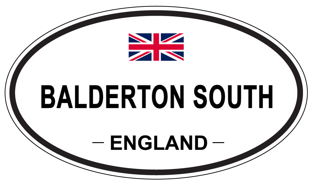 BALDERTON SOUTH, ENGLAND - Oval Sticker