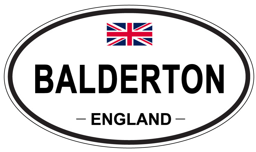 BALDERTON, ENGLAND - Oval Sticker