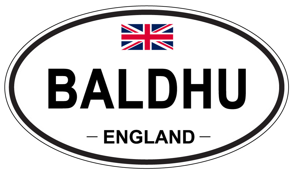 BALDHU, ENGLAND - Oval Sticker