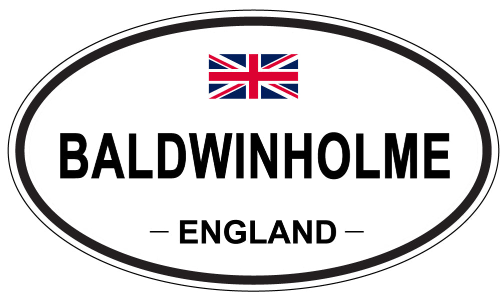 BALDWINHOLME, ENGLAND - Oval Sticker
