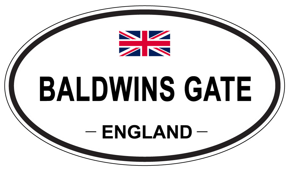 BALDWINS GATE, ENGLAND - Oval Sticker