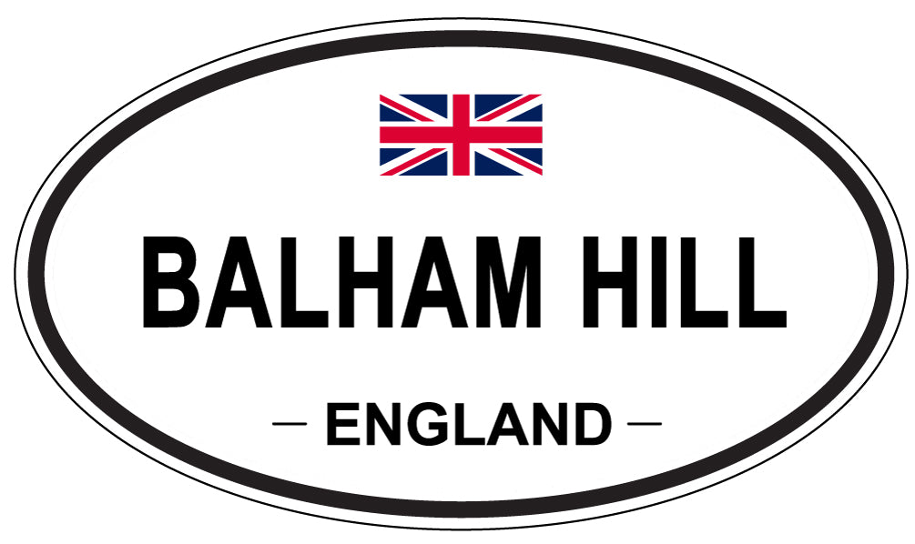 BALHAM HILL, ENGLAND - Oval Sticker