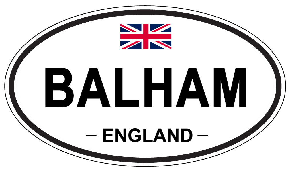 BALHAM, ENGLAND - Oval Sticker