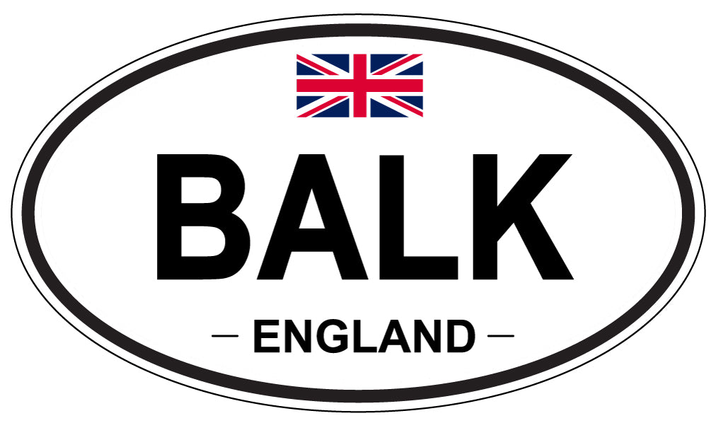 BALK, ENGLAND - Oval Sticker