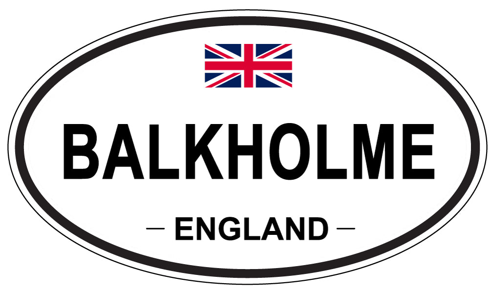 BALKHOLME, ENGLAND - Oval Sticker