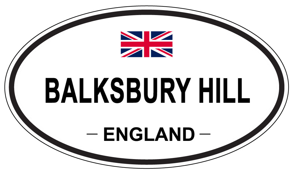 BALKSBURY HILL, ENGLAND - Oval Sticker