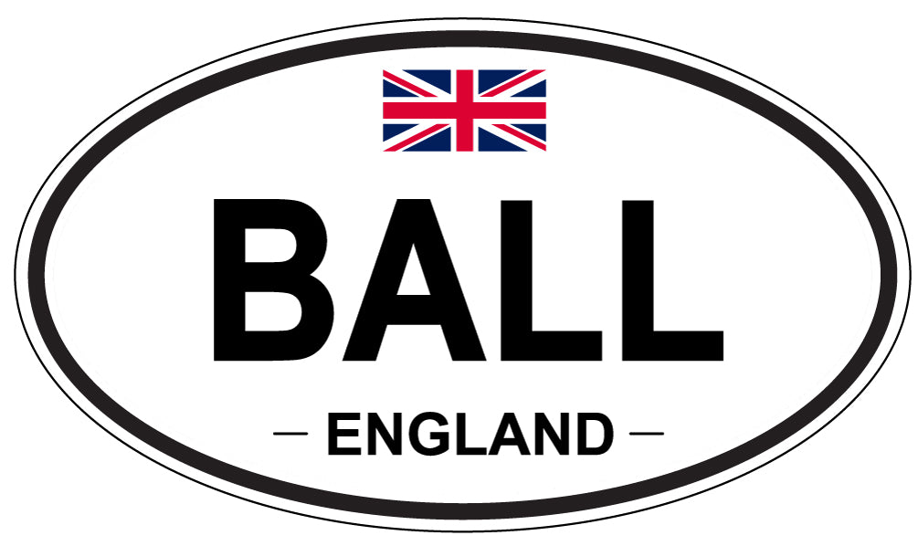 BALL, ENGLAND - Oval Sticker