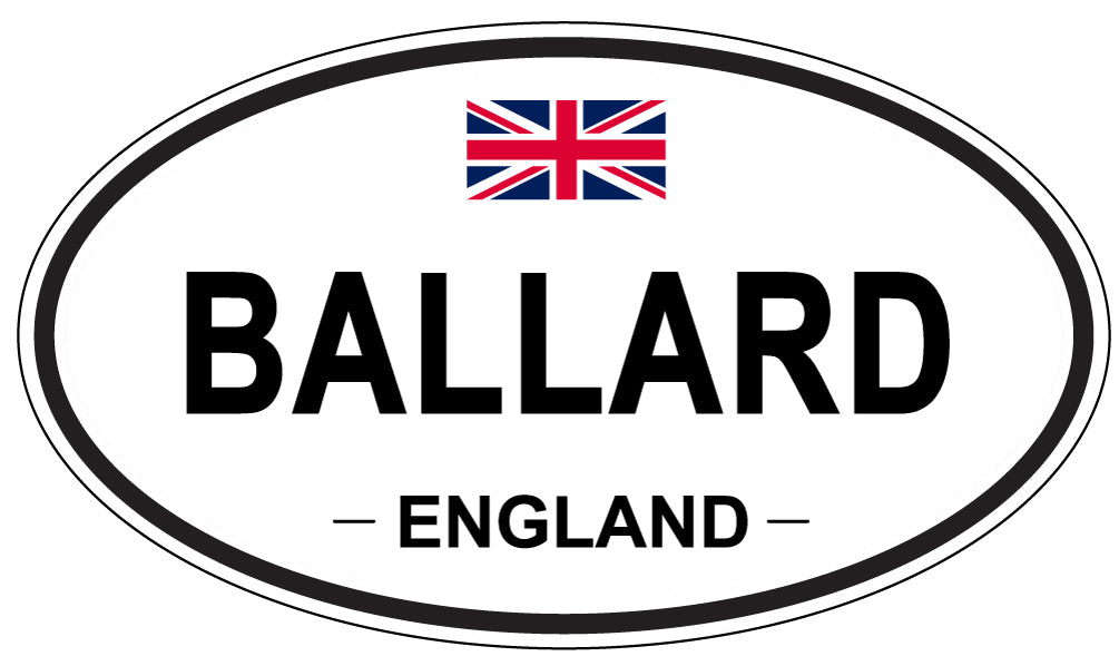 BALLARD, ENGLAND - Oval Sticker