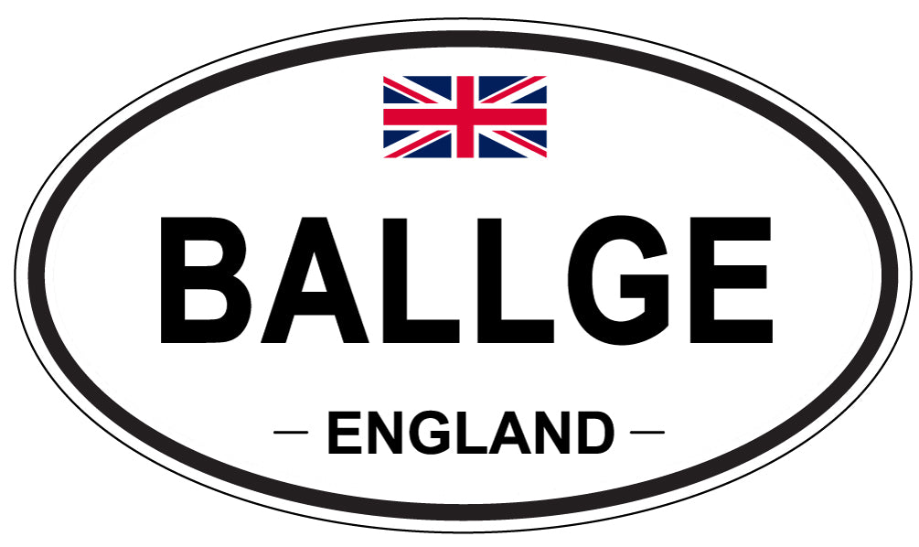 BALLGE, ENGLAND - Oval Sticker