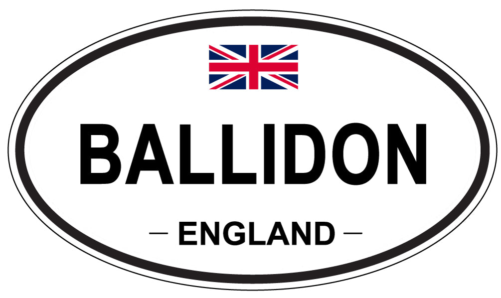 BALLIDON, ENGLAND - Oval Sticker