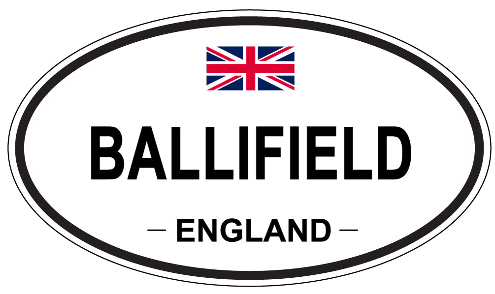 BALLIFIELD, ENGLAND - Oval Sticker