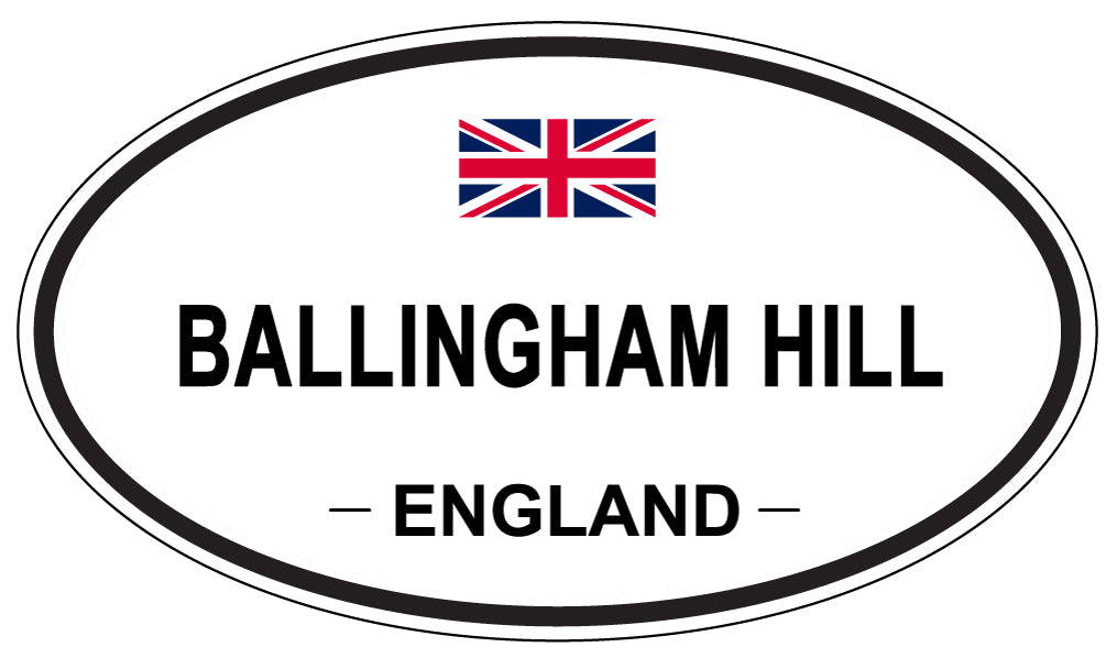 BALLINGHAM HILL, ENGLAND - Oval Sticker