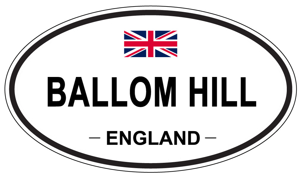 BALLOM HILL, ENGLAND - Oval Sticker