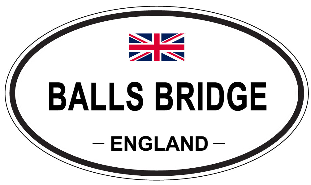 BALLS BRIDGE, ENGLAND - Oval Sticker
