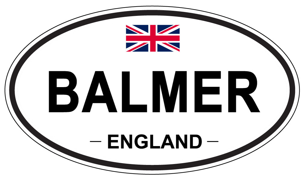 BALMER, ENGLAND - Oval Sticker