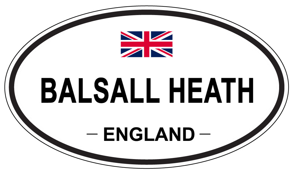 BALSALL HEATH, ENGLAND - Oval Sticker