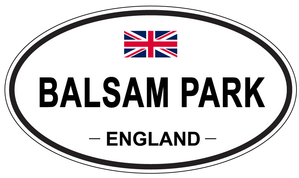 BALSAM PARK, ENGLAND - Oval Sticker