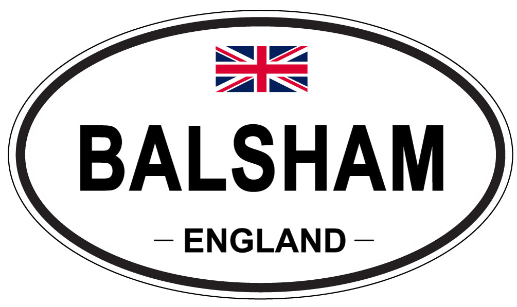 BALSHAM, ENGLAND - Oval Sticker