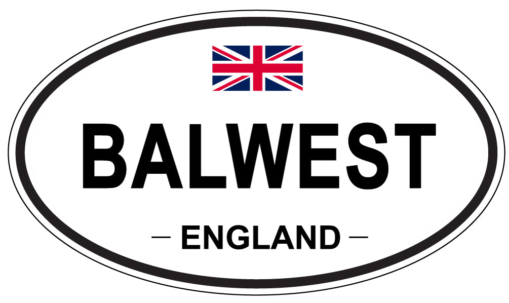 BALWEST, ENGLAND - Oval Sticker