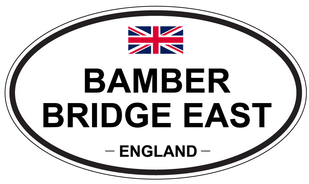 BAMBER BRIDGE EAST, ENGLAND - Oval Sticker